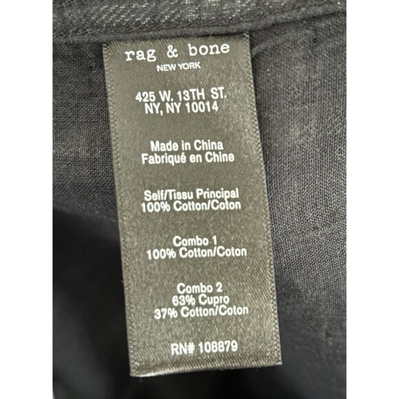 Rag & Bone New York White Blue Plaid Flannel Shirt Men's Size XL Classic Fit - Picture 10 of 10